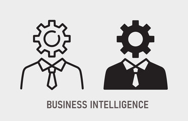 Poster - business intelligence icon on white background. vector illustration.