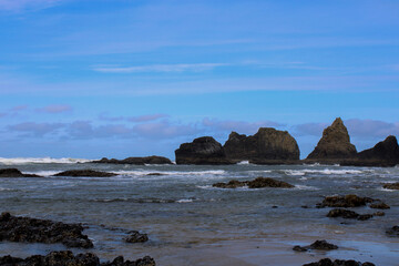 rocky coast of the sea