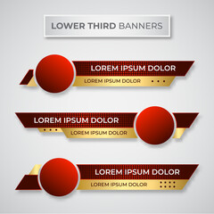 Poster - Modern geometric lower third banner template design. Colorful lower thirds set template vector. Vector illustration