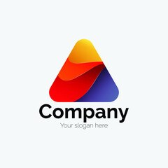 Triangle Logotype, Company logotype,  Triangle, Triangle icon, Stable, Colorful, Modern logo, 4 Gradient, business logotype, Geometric logotype