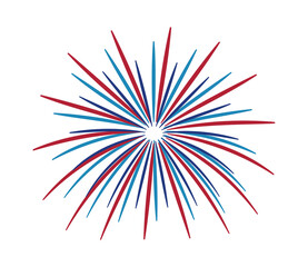 Wall Mural - colorful firework burst