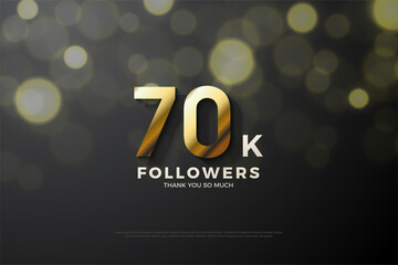 70k followers background for celebration and gratitude.