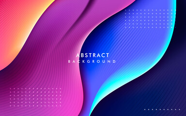 Poster - colorful fluid abstract background with halftone