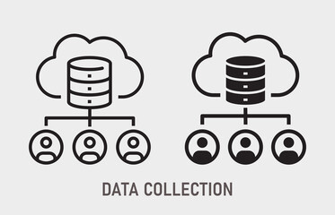 Aufkleber - Data collection icon on white background. Vector illustration.