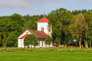 Wall Mural - Church in the Swedish countryside