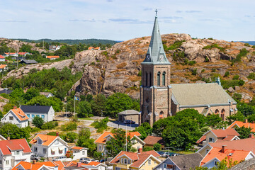 Canvas Print - Church in Fjallbacka on the Swedish west coast