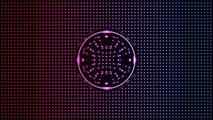 Wall Mural - 3d illustration graphics of abstract seamless loop background motion graphics having circled at the 