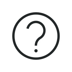 Poster - Question mark vector icon. Helpdesk and service sign. Web help and Q&A symbol. Riddle logo. Isolated on white background.