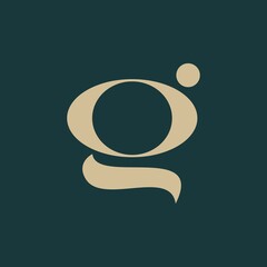 Wall Mural - g letter mark double storey logo vector icon illustration