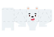 © Jexy - Party favor box polar bear design for sweets, candies, small presents, bakery. Package template, great design for any purposes, birthdays, baby showers, halloween, christmas. Vector stock illustration