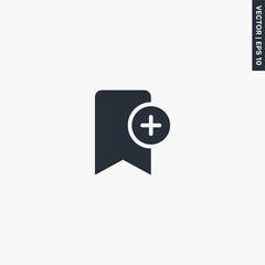 Fototapete - Add bookmark, premium quality flat icon
