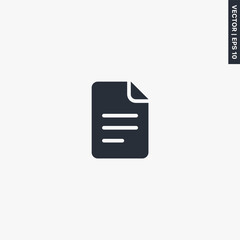 Fototapete - File, document, premium quality flat icon