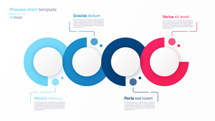 Vector process chart design, modern template for creating infographics, presentations, reports, visualizations