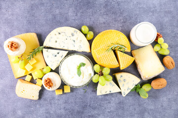Wall Mural - dairy product selection
