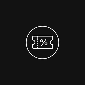 Simple discount coupon icon.  Vector illustration for graphic design, Web, UI, app.