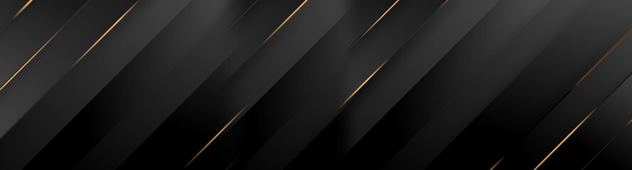 Black luxury background with golden diagonal stripes. Dark elegant dynamic abstract BG. Trendy geometric grey gradient. Universal minimal 3d sale modern backdrop. Amazing shine deluxe lines  template