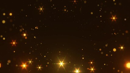 Wall Mural - Abstract motion background shining flashing gold particles. Shimmering Glittering Particles With Bokeh. Popular, modern, christmas, new year, holliday, wedding, 2026/2025. loop video animation