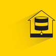 © bigpa - database and home on yellow background