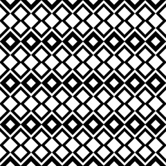 Aufkleber - Black and white rhombuses or diagonal tiles. Seamless minimal decor tiles.