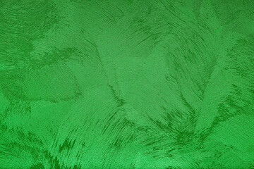 Texture of green decorative plaster or concrete. Abstract grunge background.