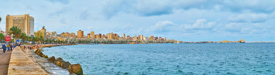 Wall Mural - The winter morning in Alexandria, Egypt