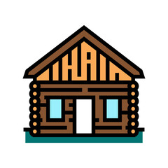 cabin house color icon vector. cabin house sign. isolated symbol illustration