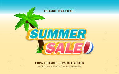 Wall Mural - Summer editable text effect free vector 
