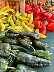 Sticker - Peppers in a farmers market