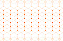 Abstract Geometric Orange Line And Dot Background Texture Pattern, Vector Illustration.