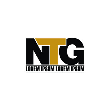 NTG letter monogram logo design vector