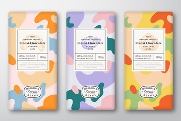 Wall Mural - chocolate labels set. abstract vector packaging design layouts collection. modern typography, hand d