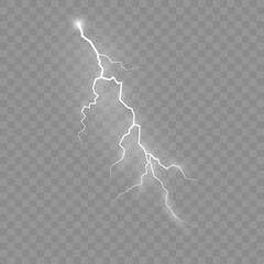 Wall Mural - set of zippers, thunderstorm and effect lightning.