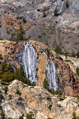 Poster - Waterfall in the mountains of the Eastern Sierra Nevada mountains in California.