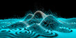 
Waves in a digital grid with particles - atomic model