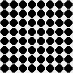 Poster - Pixel rhombuses. Vector black minimal ornament.