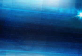 Poster - Blue-themed graphical abstract technology background