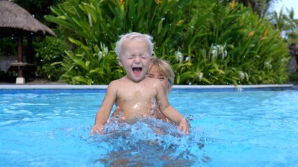 The special bond between grandma and grandchild. Tropical holidays of happy family