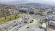 Cathedral of the Resurrection of Christ in Podgorica. Montenegro. View from above. Aerial photography