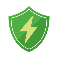 Sticker - shield with lightning