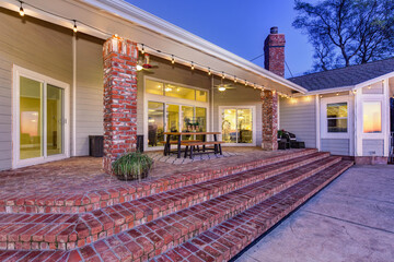 Canvas Print - christmas tree in front of the house