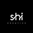 SHI Letter Initial Logo Design Template Vector Illustration