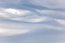 Beautiful Cloud Abstract Background. Cloudscape. Close Up Of Clouds In The Sky