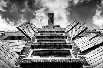 Wall Mural - Merchant house, Amsterdam, black and white