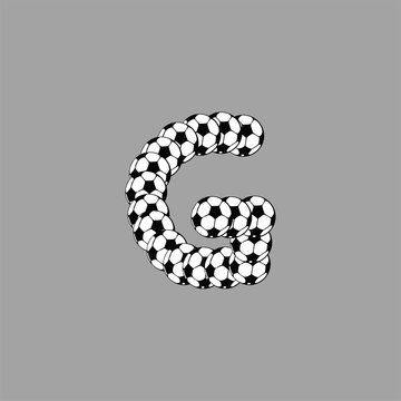 Graphic soccer ball alphabet for your design, graphic soccer ball font