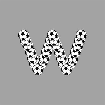 Graphic soccer ball alphabet for your design, graphic soccer ball font