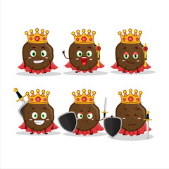 Poster - A Charismatic King chocolate cookies cartoon character wearing a gold crown