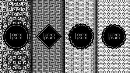 Poster - Excellent pattern set. Repeatable geometric texture. In the swatches panel you will find the seamless backgrounds. Use it as you like.