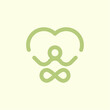 Vector Yoga Zen Logo Human Heart
