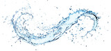 Fototapeta Łazienka - Splash Flow Water With Fresh Drops