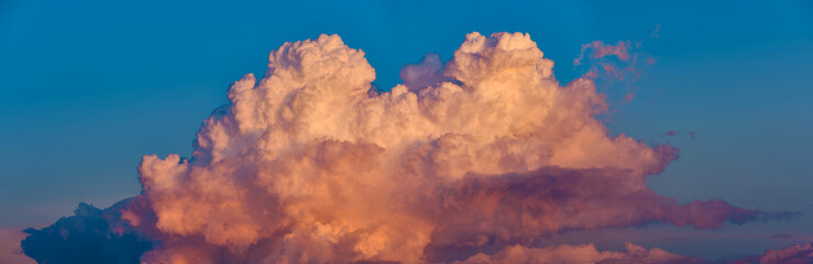 Wall Mural - sky cloud blue background panorama, beautiful white, bright weather light simmer